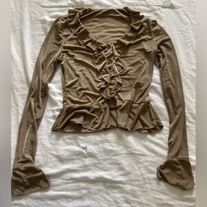 Shimmery tan top